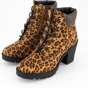 Zigi Soho Women's Kiana Platform Boots in Leopard Print - Sz 8 - New